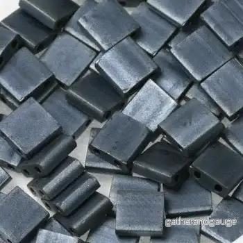 Miyuki Tila – Matt Blue Grey 5mm, 5 gram Miyuki Tila – Matt Blue Grey 5mm, 5 gram