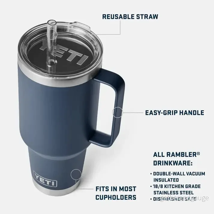 Rambler Straw Mugg 1L - Turkos - Bild 2