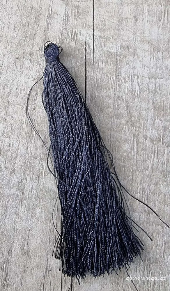 Hänge tassel polyester - Svart 90mm 1 styck