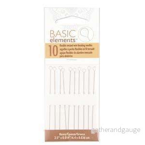 Pärlnålar Basic Elements – Flexibla twisted wire Heavy 0,35mm (10-pack) Pärlnålar Basic Elements – Flexibla twisted wire Heavy 0,35mm (10-pack)