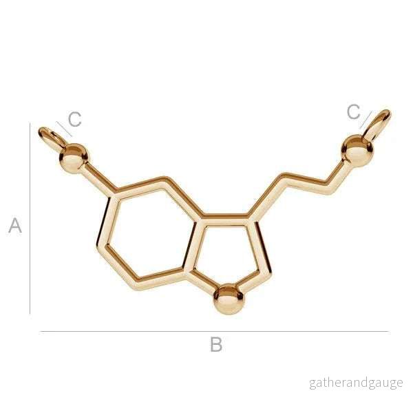 Connector 925 Silver 24K Gold plated – Serotonin 1 styck Connector 925 Silver 24K Gold plated – Serotonin 1 styck
