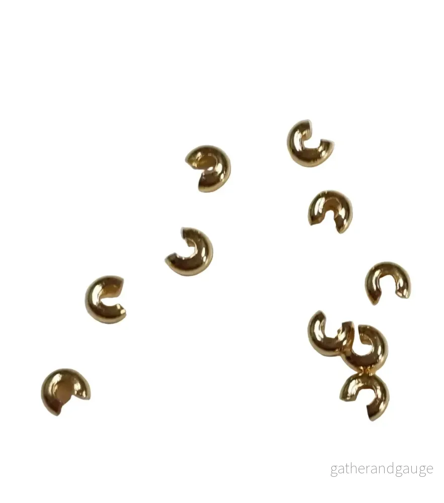 Klämtäckare 24K Guldpläterad – 3 mm 10-pack