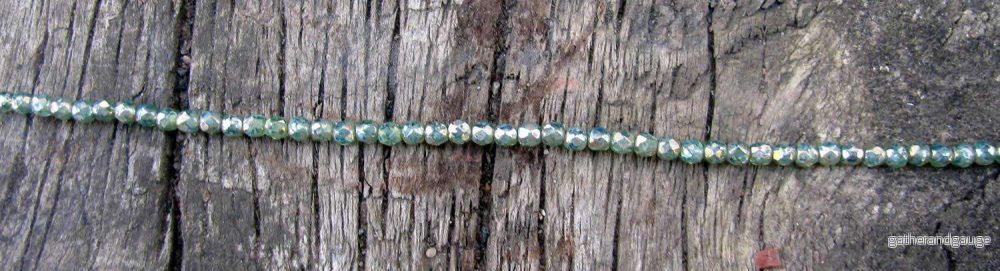 Tjeckiska Firepolish - Aqua Picasso 3 mm, 1 sträng - Bild 2