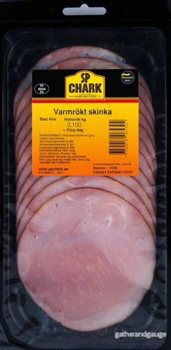 Varmrökt skinka 100g SP Chark Varmrökt skinka 100g SP Chark