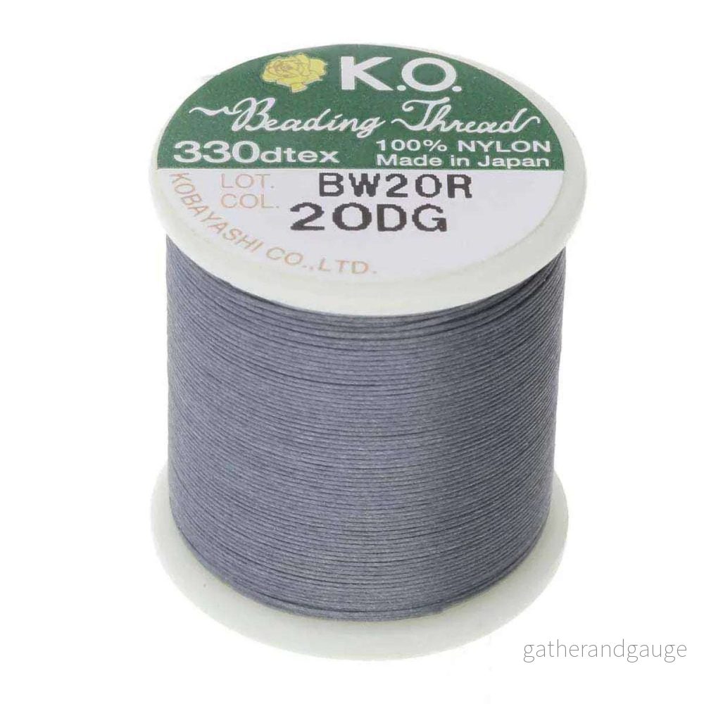 K.O pärltråd – Dark grey, 1 rulle