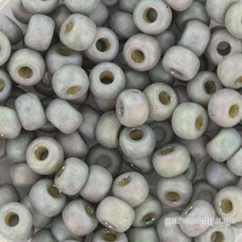 Miyuki Seed beads - Opaque Glazed Frosted Rainbow Grey 6/0, 10 gram