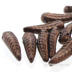 Bird Feather - Jet Bronze 5x17mm 1 sträng