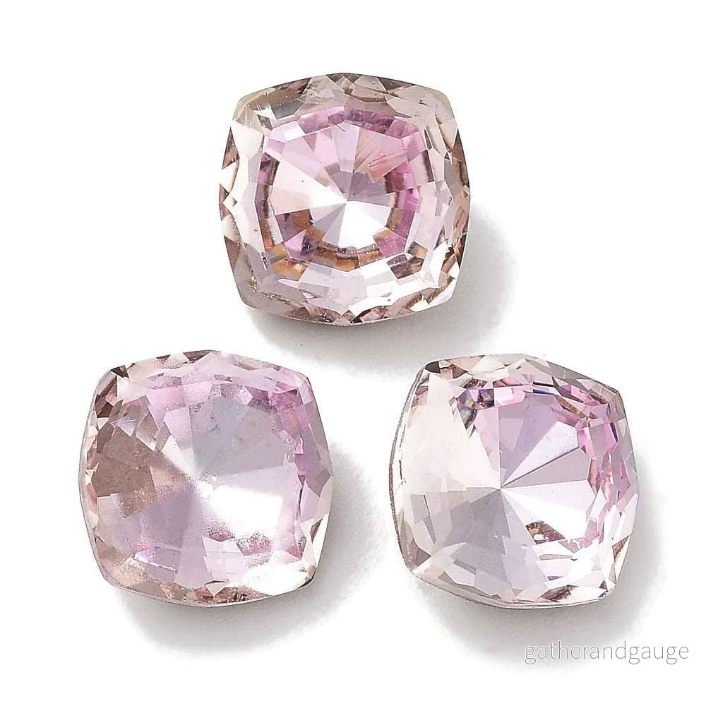 Kinesisk strass - Square Lyster Light Peach 10mm 1 styck - Bild 2