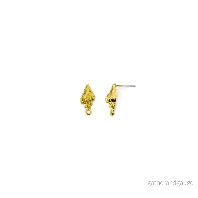 Örstickare Guldfärgad – Snäcka 8x15mm, 2-Pack Örstickare Guldfärgad – Snäcka 8x15mm, 2-Pack
