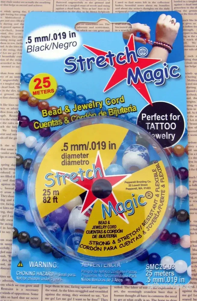 Stretch Magic - Elastisktråd Svart 0,5 mm 25 m