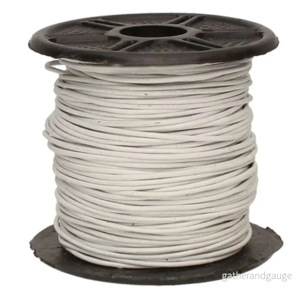 Läderband 0,5mm - Vit 1m - Bild 2