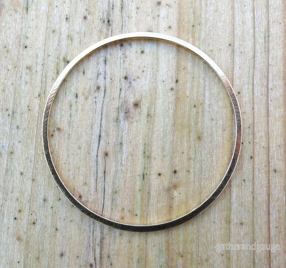 Cirkel 24K Guldpläterad - 30 mm 1 Styck