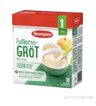Fullkornsgröt med Frukt Från 12 Månader Fullkornsgröt med Frukt Från 12 Månader