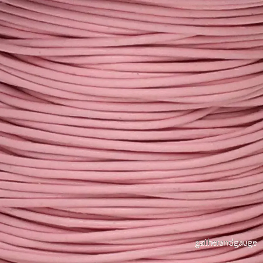 Läderband 0,5mm - Light Pink 1m