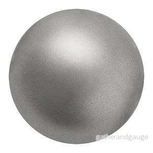 Preciosa Pearl Round - Maxima Dark Grey 6 mm, 1 sträng