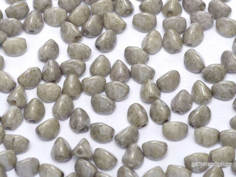 Pinch Bead – Chalk White Grey Luster 5mm, 10 Gram Pinch Bead – Chalk White Grey Luster 5mm, 10 Gram