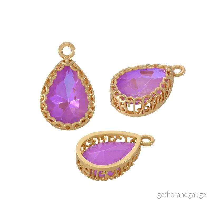 Berlock Facetterad – Droppe Light Purple, 13x16mm 1 styck Berlock Facetterad – Droppe Light Purple, 13x16mm 1 styck