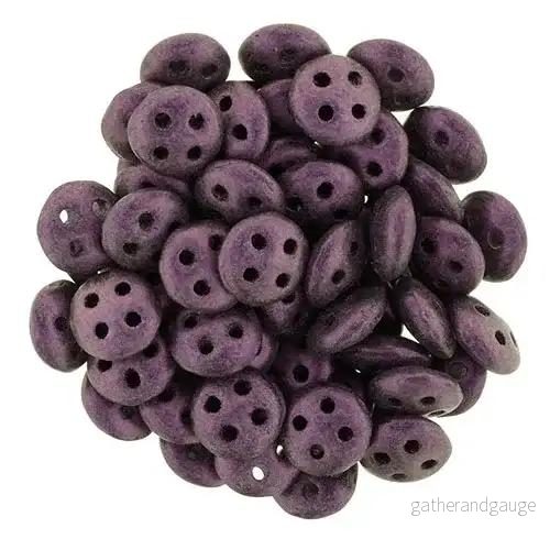 CzechMates QuadraLentil - Metallic Suede Pink 6mm, 10 gram