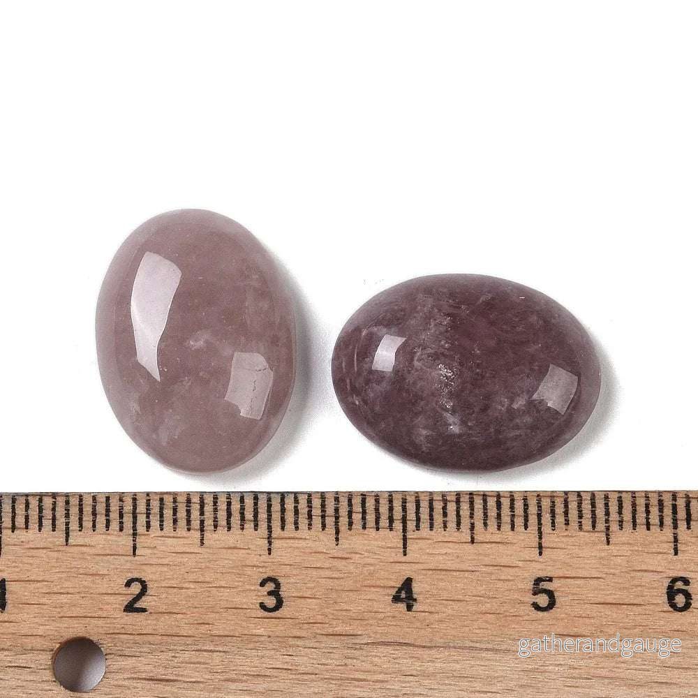 Cabochon Strawberry Qvarts - Rosa Oval 18x13mm 1 Styck - Bild 3