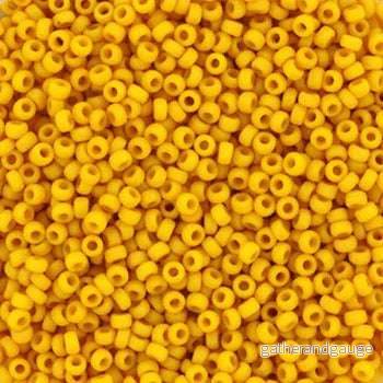 Miyuki Seed beads - Opaque Matte Canary 15/0, 10 gram