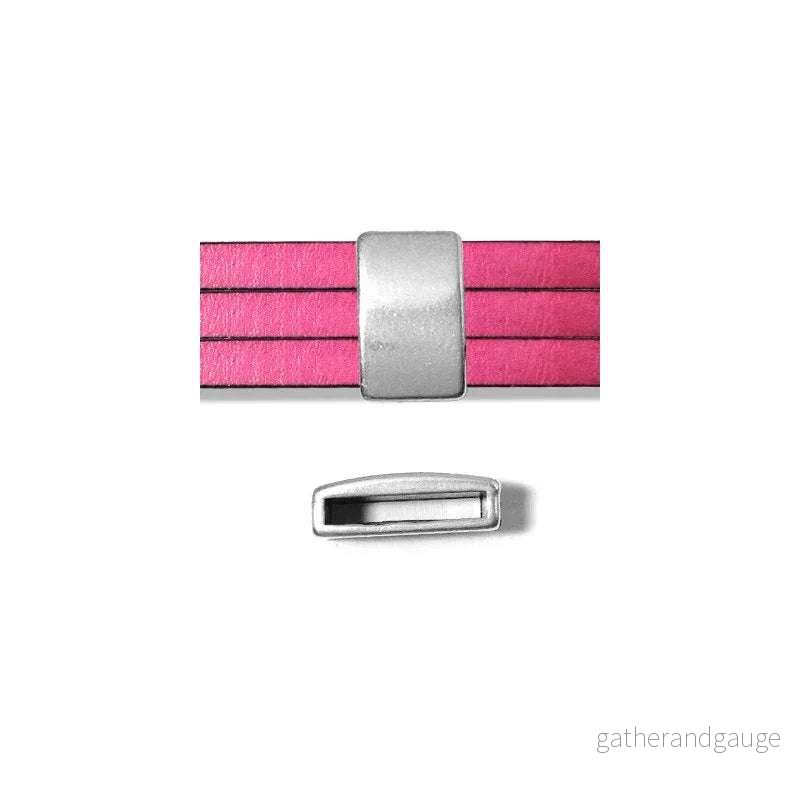 Slider silverpläterad – Rektangel 18x8x5mm, 1 styck Slider silverpläterad – Rektangel 18x8x5mm, 1 styck