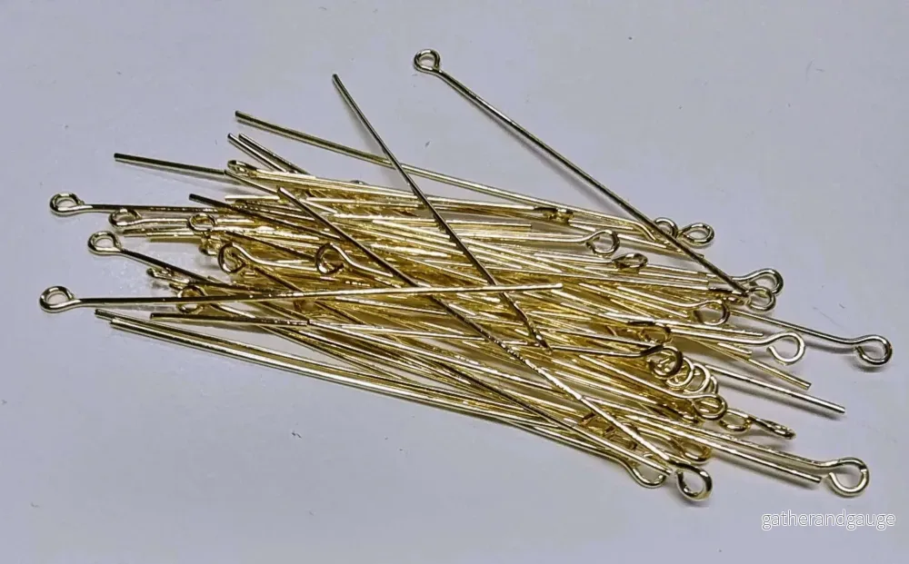Öglepinnar Guldfärgade - 50mm, 50-pack