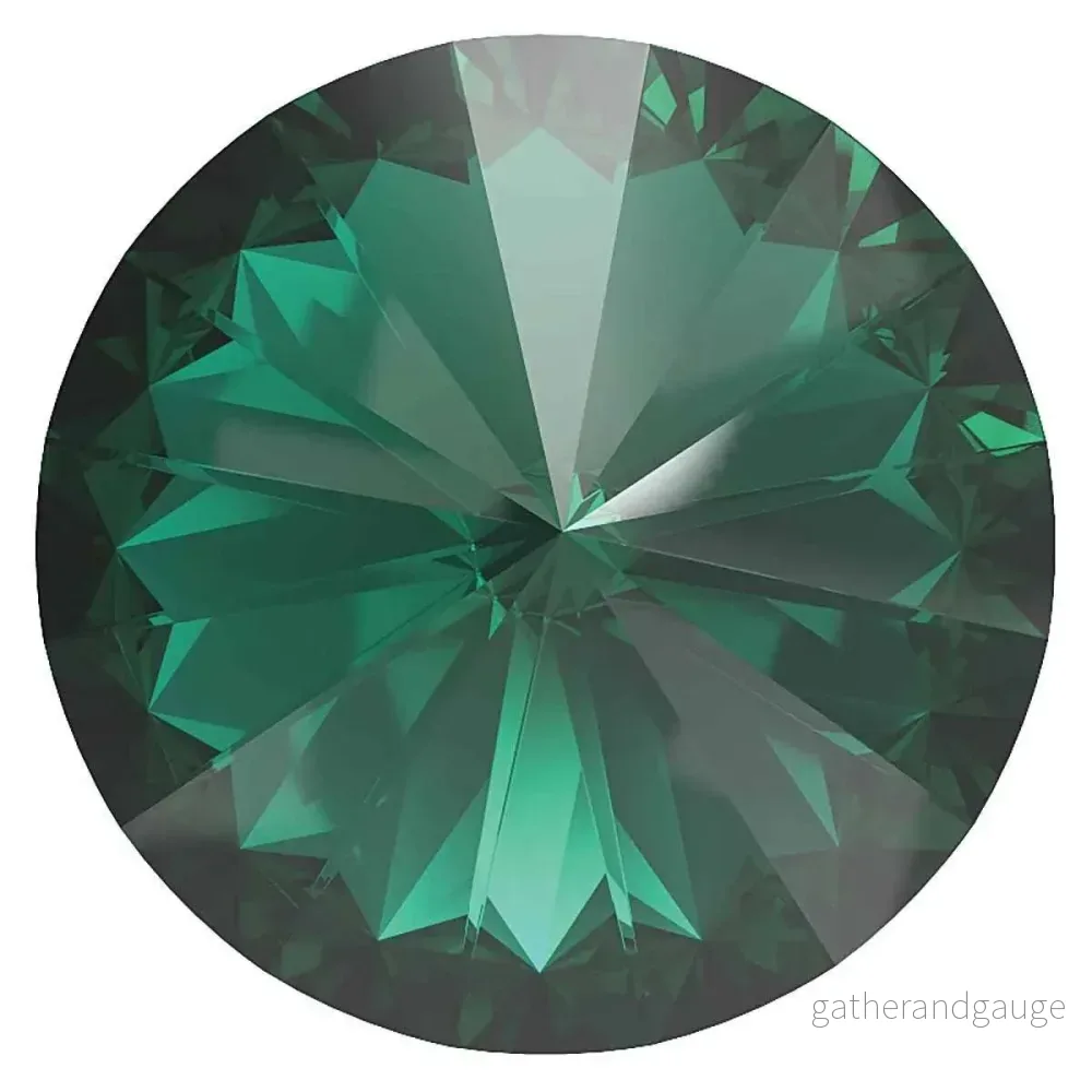 Preciosa Rivoli Maxima – Emerald 14mm, 1 styck Preciosa Rivoli Maxima – Emerald 14mm, 1 styck