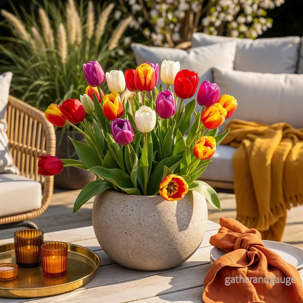 Green boutiQ - Bloembollen - Tulp Triumph mix - Diversen kleuren - 15 stuks - Bolmaat 11/12 - XXL Pack - Bild 3