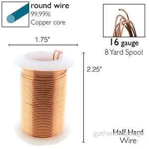 Wire Elements 16 Ga - Kopparfärgad Non Tarnish 1 rulle - Bild 2