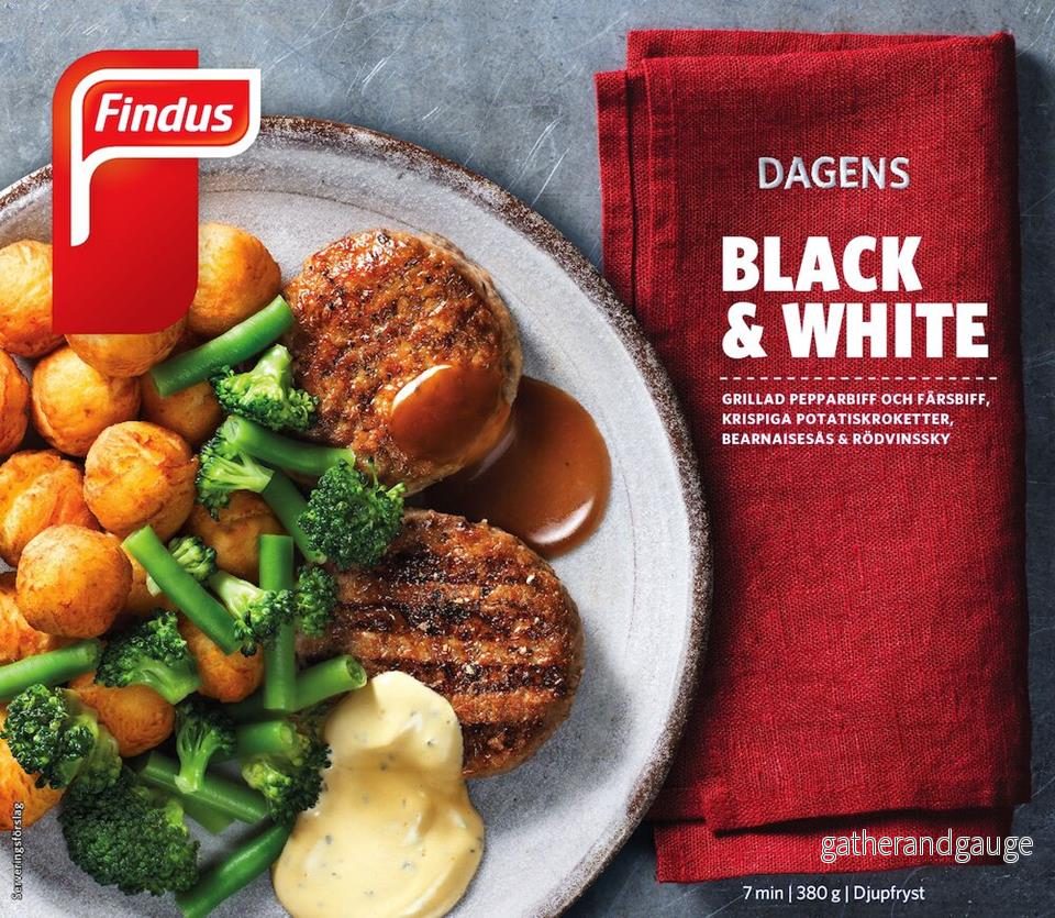 Dagens Black & White Fryst 380g Findus Dagens Black & White Fryst 380g Findus