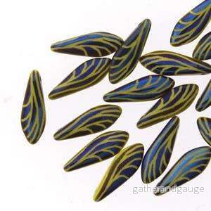 Dagger - Yellow Opaque Laser Wing 5x16mm, 1 sträng