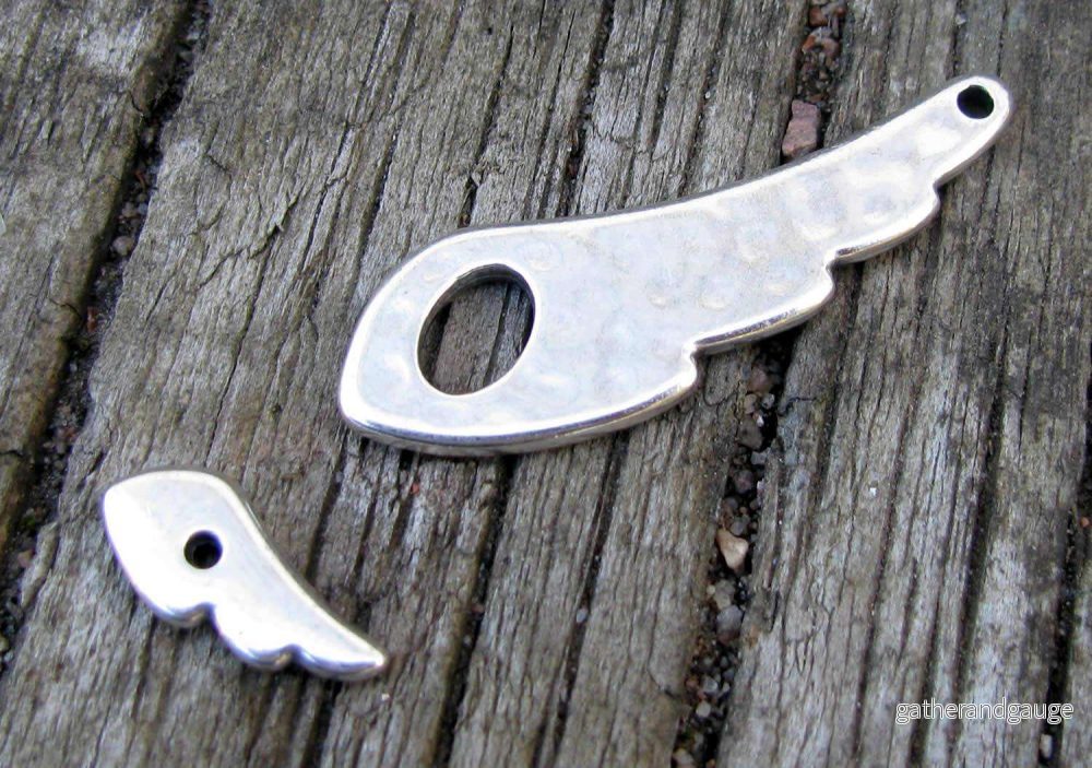 Stavlås Silverfärgat - Vinge 38x7mm, 1 set