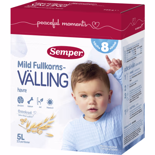 Semper Mild Välling Fullkorn Från 8 Månader 23p/5l Semper Mild Välling Fullkorn Från 8 Månader 23p/5l
