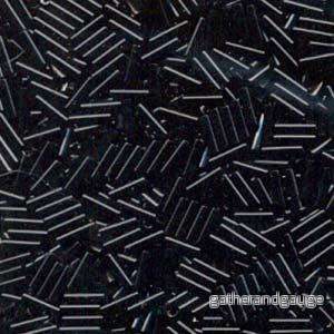 Miyuki Bugle Beads - Opaque Black 6 mm, 10 gram