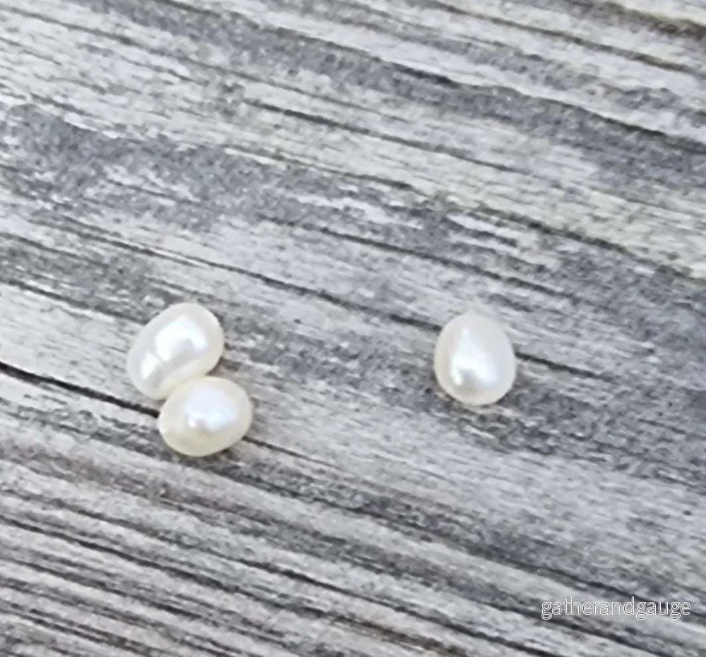 Sötvattenspärla – Vit 4-5mm 1 styck