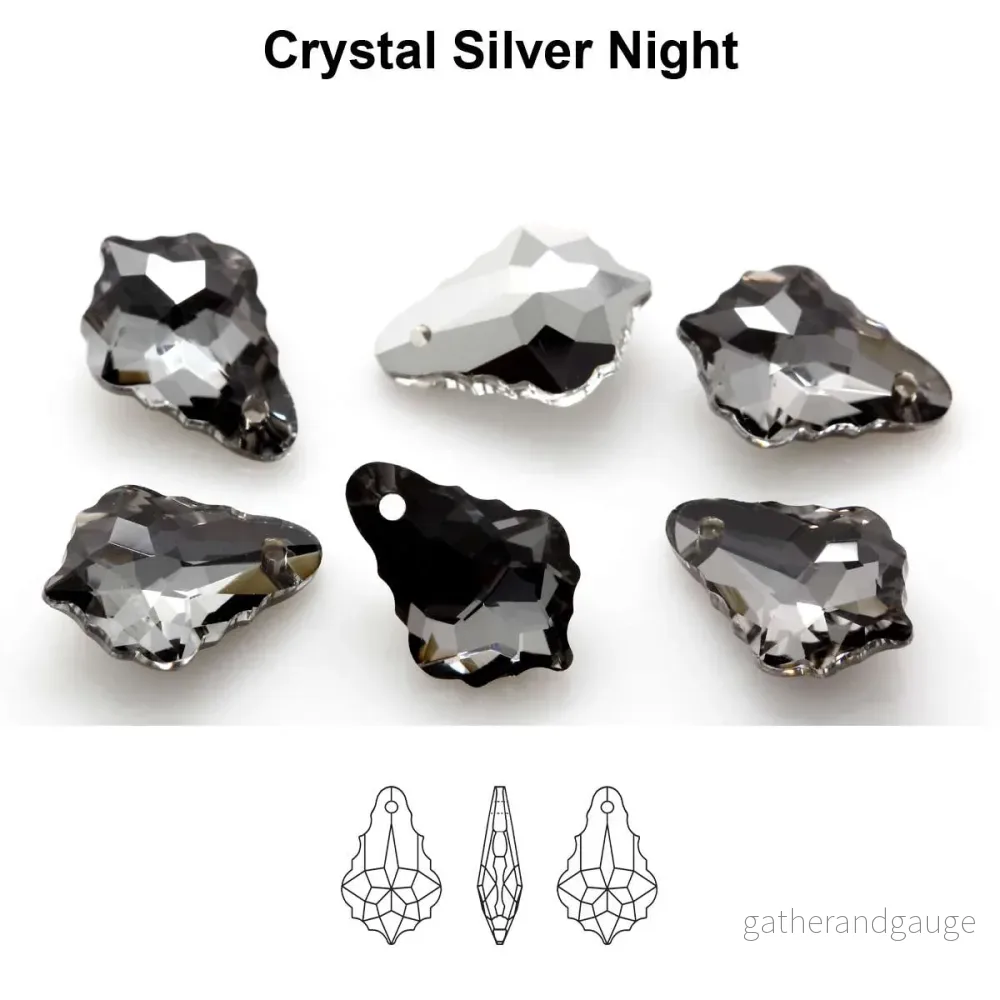 Aurea Crystals A6090 Baroque Pendant – Crystal Silver Night 30 mm, 1 styck Aurea Crystals A6090 Baroque Pendant – Crystal Silver Night 30 mm, 1 styck