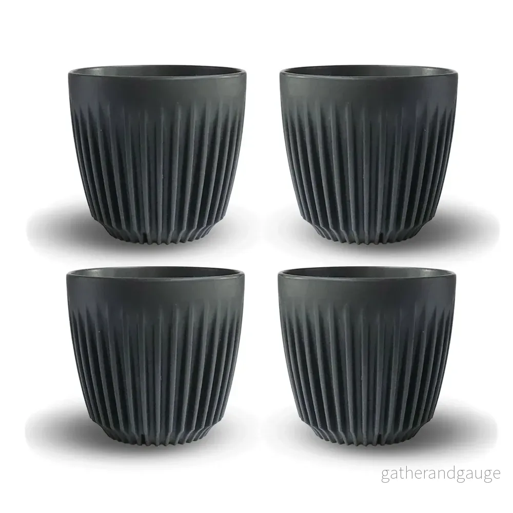Mug 6oz Charcoal 4pcs – Huskee Mug 6oz Charcoal 4pcs – Huskee
