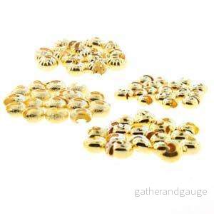 Basic Elements - Crimp cover, assortment, Gold plated, 80- pack - Bild 3