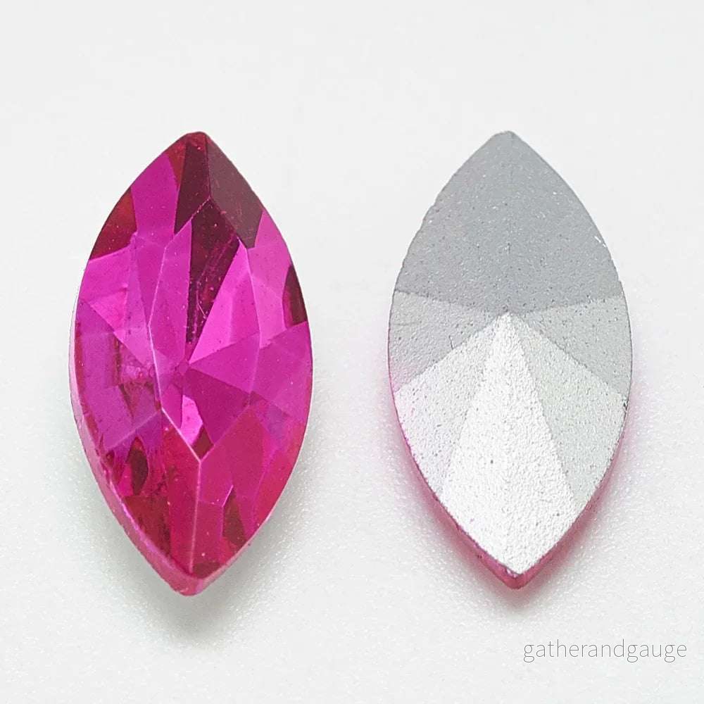 Kinesisk Strass - Navette Rose 10x5mm 1 styck