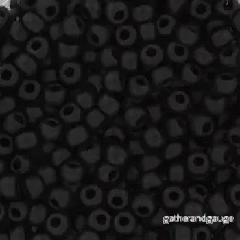 Miyuki Seed Beads - Matte Black 6/0, 10 gram