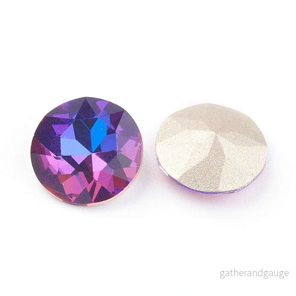 Kinesisk strass - Round stone Violet Blue 10mm 1 styck - Bild 2
