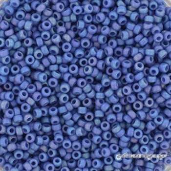 Miyuki Seed beads – Opaque Glazed Frosted Rainbow Soft blue 15/0, 10 gram Miyuki Seed beads – Opaque Glazed Frosted Rainbow Soft blue 15/0, 10 gram