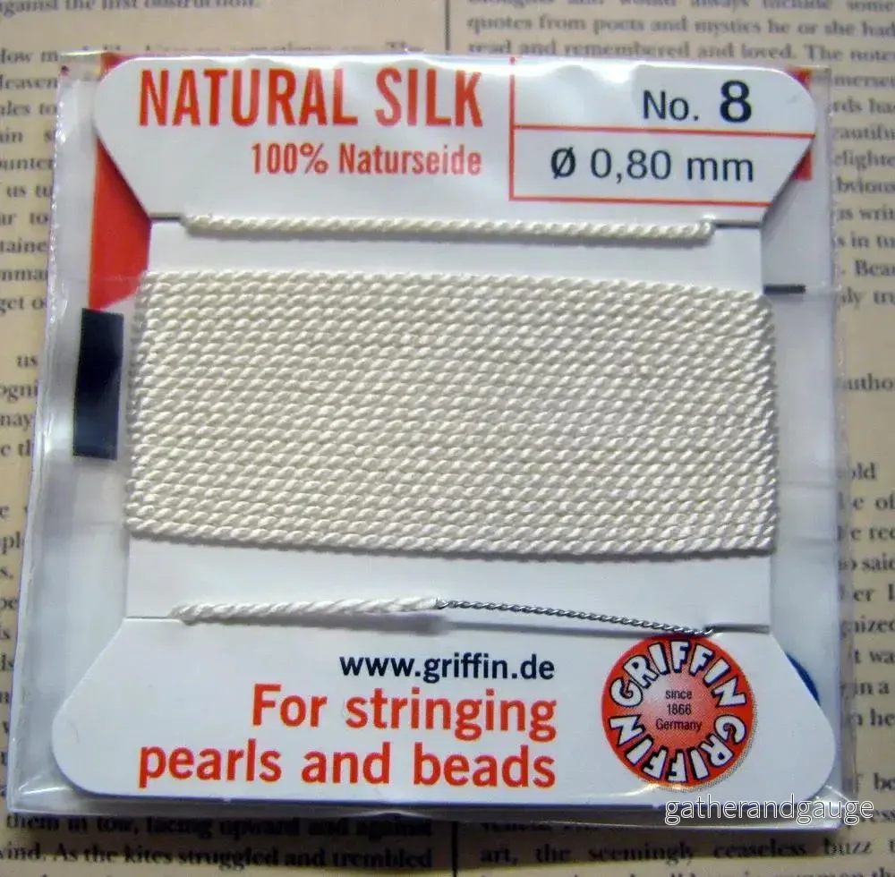 Griffin Silk - Vit Strl 8, 1 Förpackning
