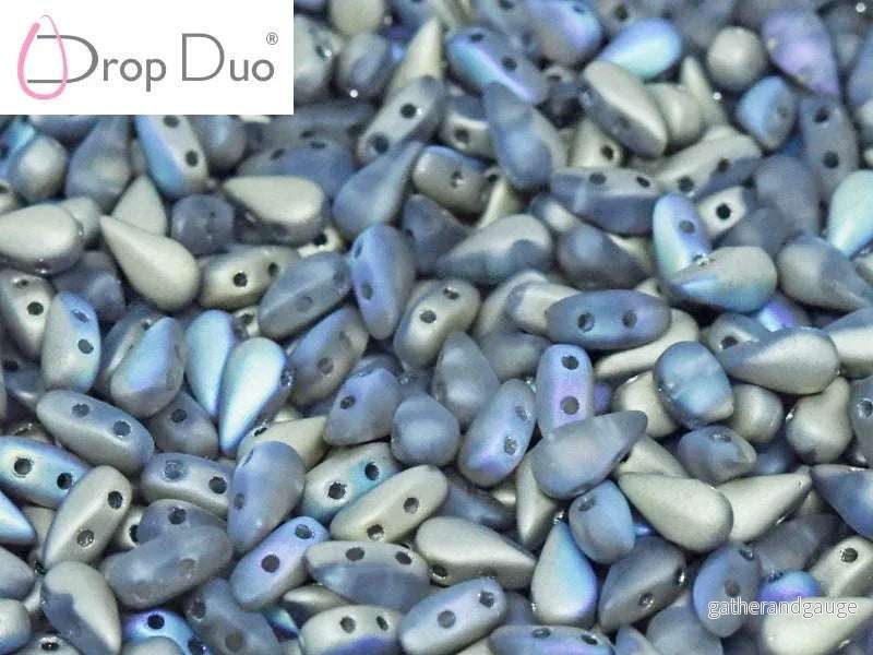 DropDuo® - Crystal Golden Rainbow Matted 3x6mm, 30-pack