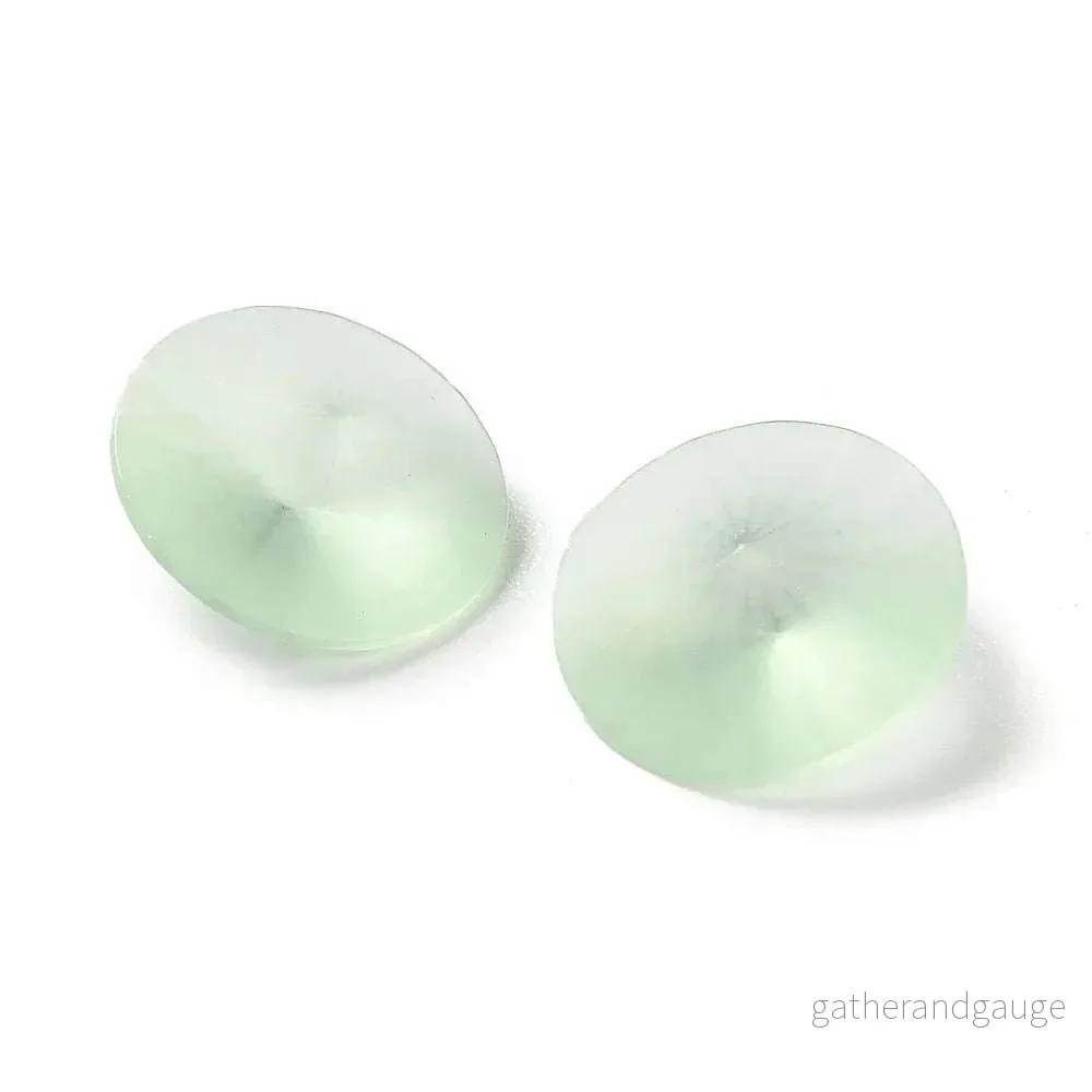 Kinesisk strass – Rivoli Frosted Chrysolite 12mm 1 styck Kinesisk strass – Rivoli Frosted Chrysolite 12mm 1 styck