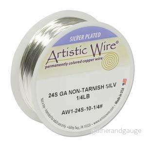 Artistic Wire 24 Ga – Silver Pläterad Non Tarnish, 1 stor rulle Artistic Wire 24 Ga – Silver Pläterad Non Tarnish, 1 stor rulle