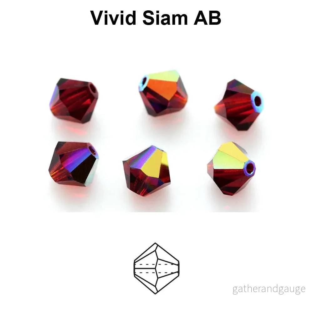 Tjeckiska MC Bicone – Vivid Siam AB 4 mm, 30- pack