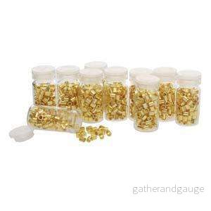 Basic Elements - Crimp tube 2 mm, Gold plated, 100-pack - Bild 2