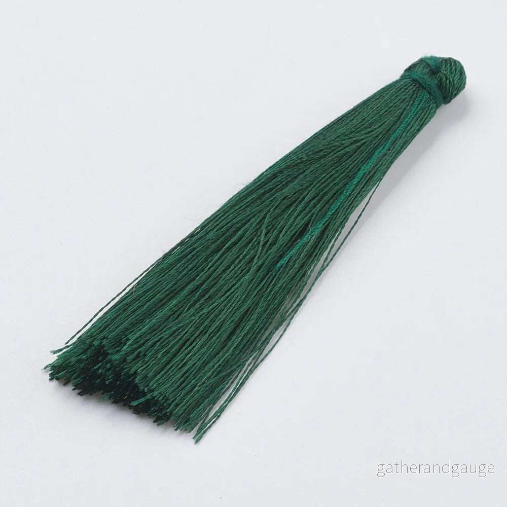Hänge Tassel Polyester - Mörkgrön 65-74 mm 1 styck