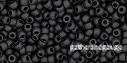 TOHO Seed Beads - Opaque Frosted Jet 11/0, 10 gram